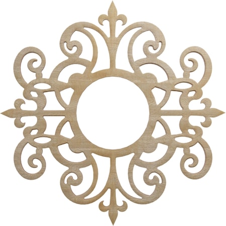 Ekena Millwork Dijon Wood Fretwork Pierced Ceiling Medallion, Hickory, 18"OD x 5 7/8"ID x 3/8"T CMWP18X18X0375DIHI